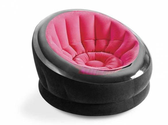 Pouf gonflable Empire rose