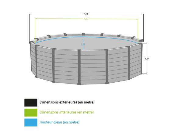 Kit piscine hors-sol Intex Graphite 7